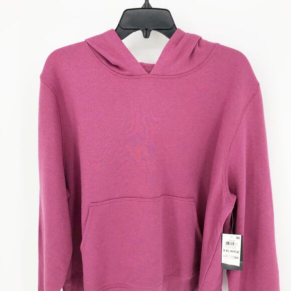 IDEOLOGY Womens Hoodie Sweatshirt XXL Pink Fleece Relaxed Fit NWT - Picture 3 of 11